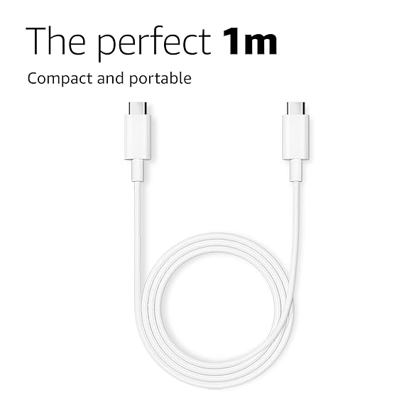 Xiaomi Mi Original HyperCharge 60W Type C to Type C Cable for Smartphones, Tablets, Laptops, Macbook & other Type C devices, 480Mbps Data Sync (White) Visit the Xiaomi Store