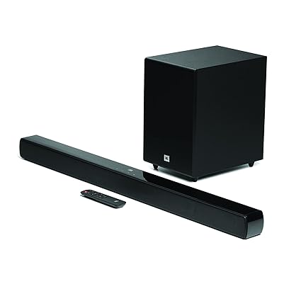 JBL Cinema SB271, Dolby Digital Soundbar with Wireless Subwoofer for Extra Deep Bass, 2.1 Channel Home Theatre with Remote, HDMI ARC, Bluetooth & Optical Connectivity (220W)