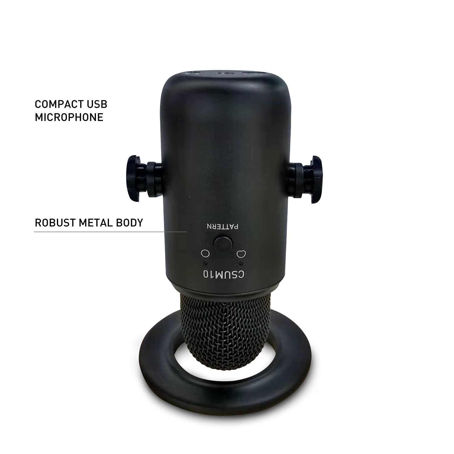 JBL Commercial CSUM10 Compact USB Microphone for Recording, Streaming and Online Calls, Black, Medium, Omnidirectional